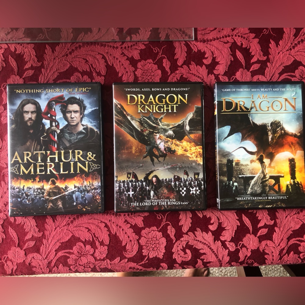 Used I AM DRAGON, DRAGON KNIGHT, ARTHUR & MERLIN dvd movies
